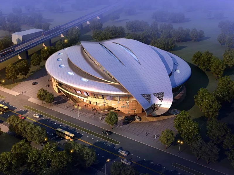 Konstrukcja stadionu prefabryki ze stalową konstrukcją