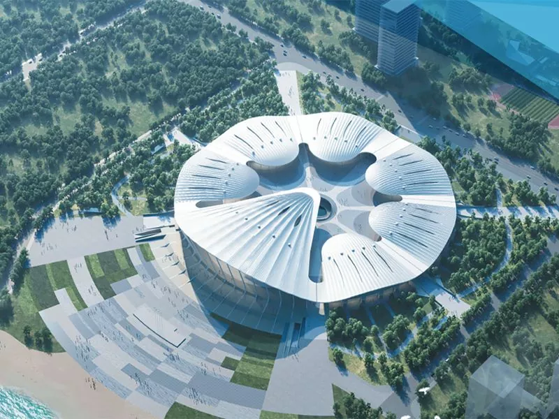 Stalowa struktura ramy belek hotel biurowy hala wystawowa